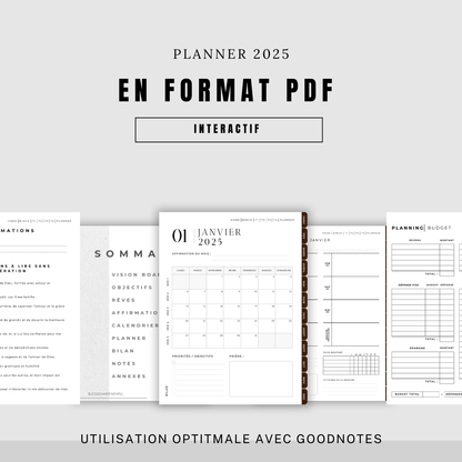 Planner 2025 - Objectif : glow up