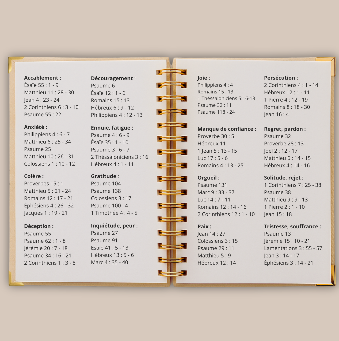 Carnet de prière
